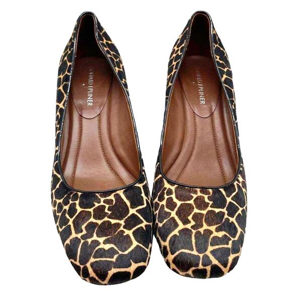 Vintage Women's Donald J Pliner Giraffe Print Calf Hair Block Heel Pump Size 8 - Picture 4 of 7